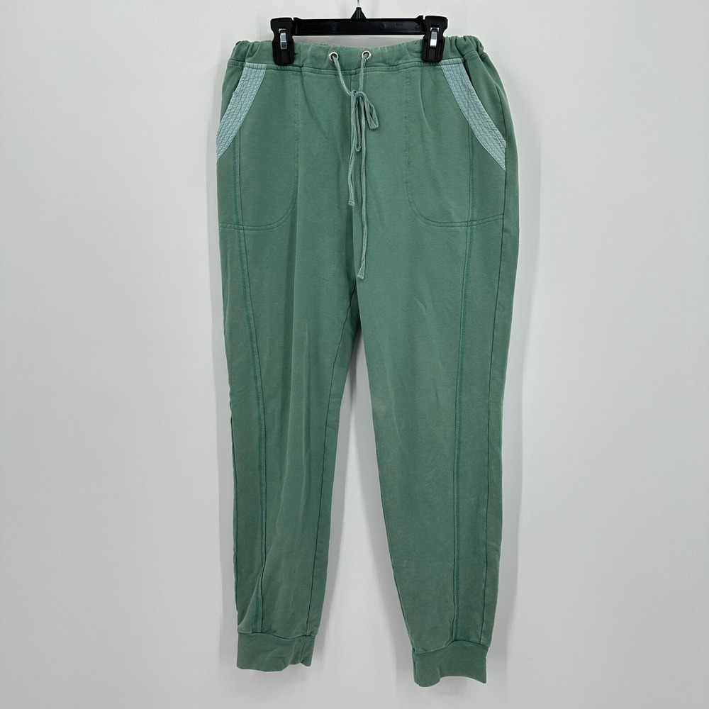 Dee Elly Jogger Pants Womens Medium Green Loungewear Winter Athleisure Cozy